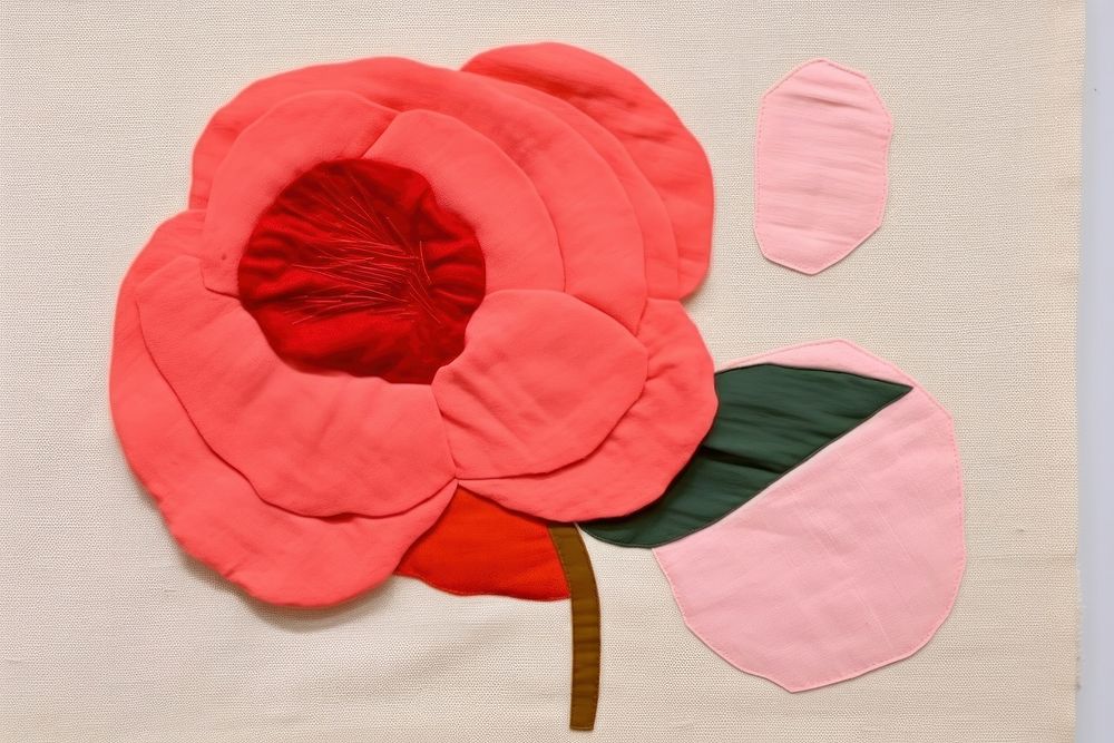 Simple abstract fabric textile illustration minimal of a rose pattern flower petal.