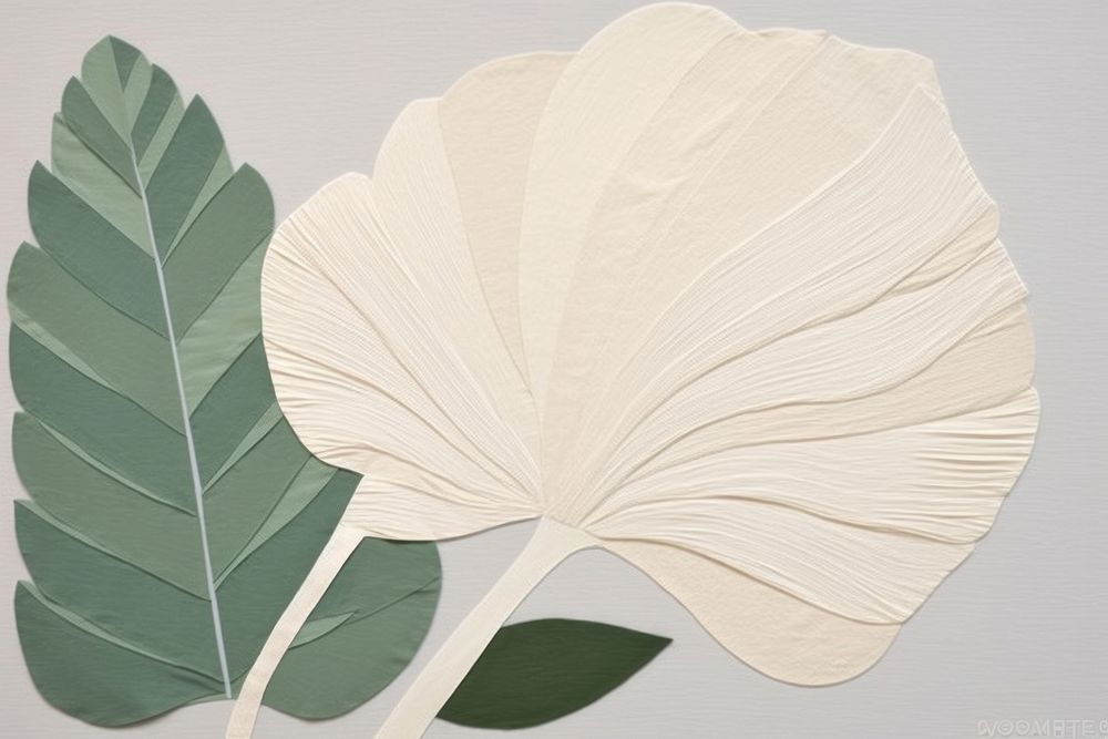 Simple abstract fabric textile illustration minimal of a flower art plant leaf.