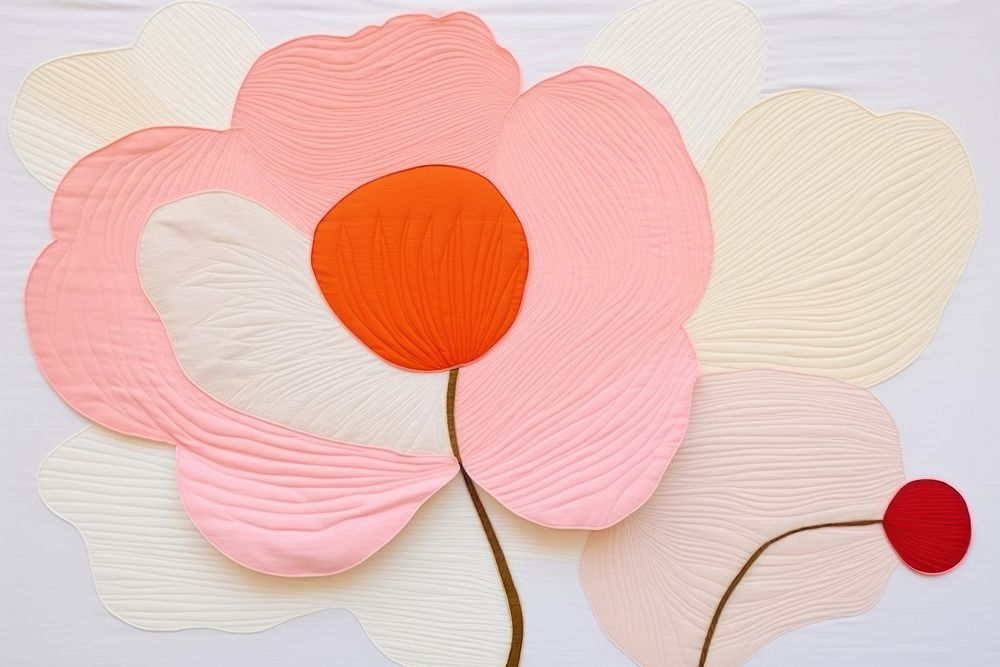 Simple abstract fabric textile illustration minimal of a flower art pattern petal.
