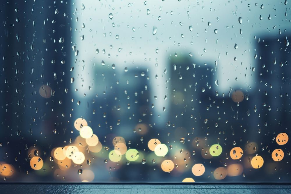 Background with rain drops city backgrounds outdoors.