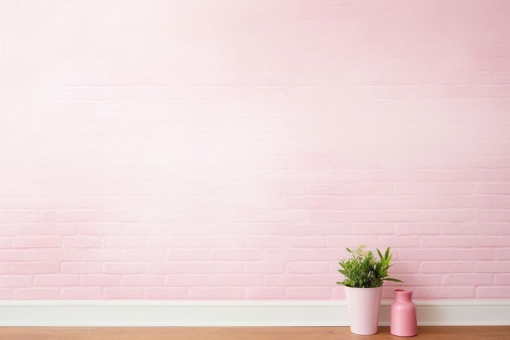 Pink brick wall background architecture backgrounds vase.