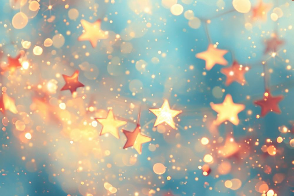 Star pattern bokeh effect background backgrounds confetti outdoors.