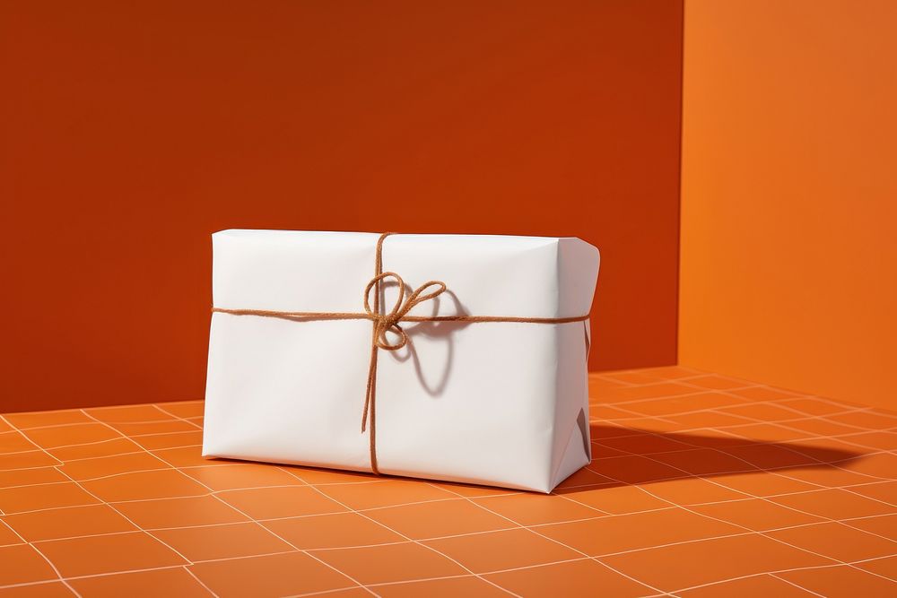 Wrapping paper  gift orange background celebration.
