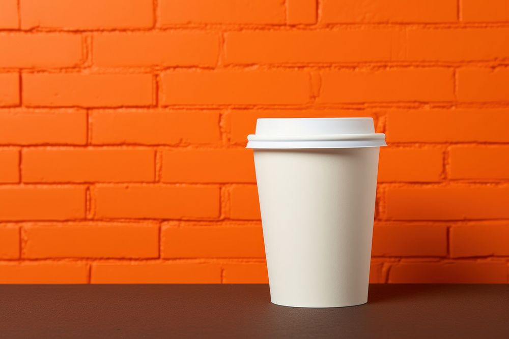 Coffee cup  brick mug architecture.