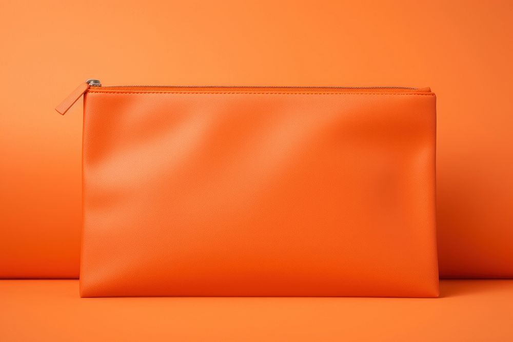 Pouch s handbag orange background accessories.
