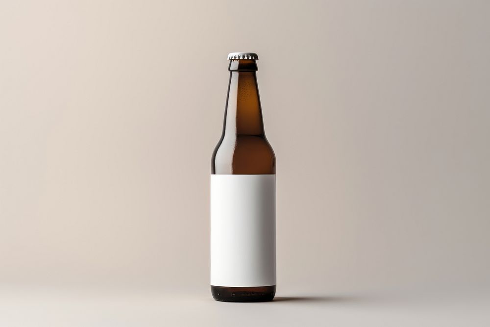 Beer bottle packaging  drink lager condensation.