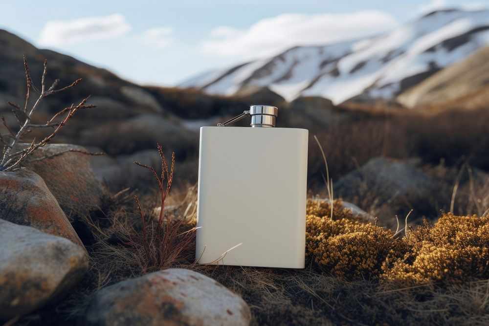 Flask  landscape mountain perfume.