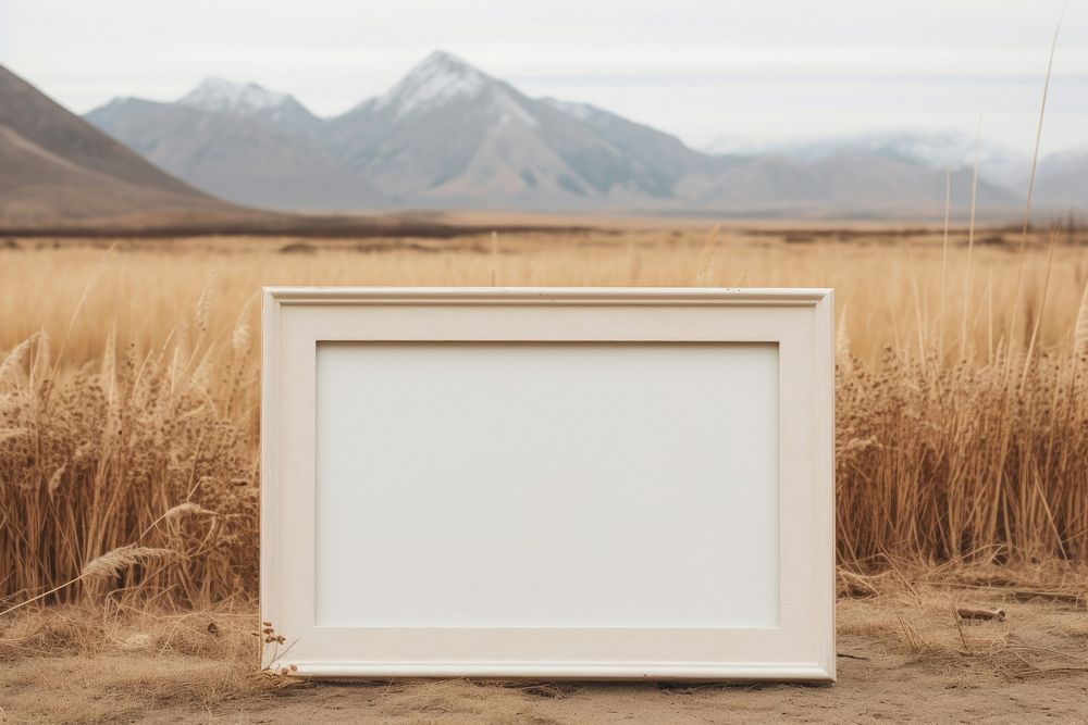 Picture Frame Mockup landscape mountain outdoors.