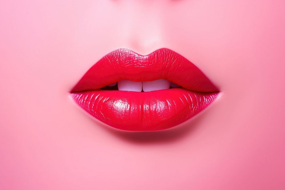 Lips cosmetics lipstick portrait.