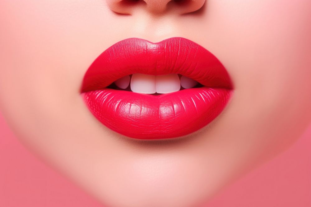Smacking lips cosmetics lipstick perfection.