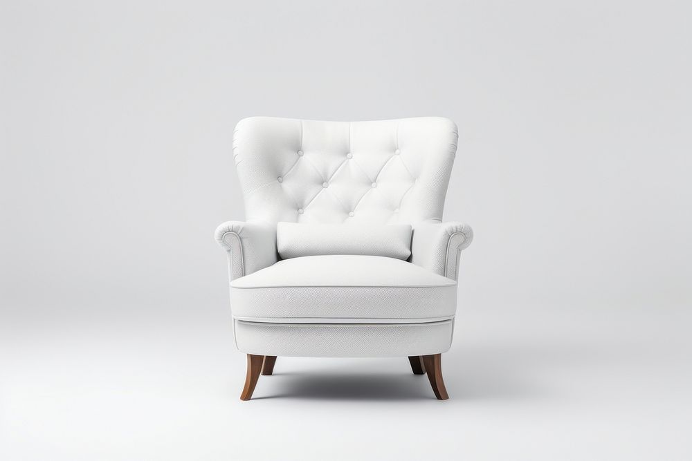 Armchair  furniture white gray.