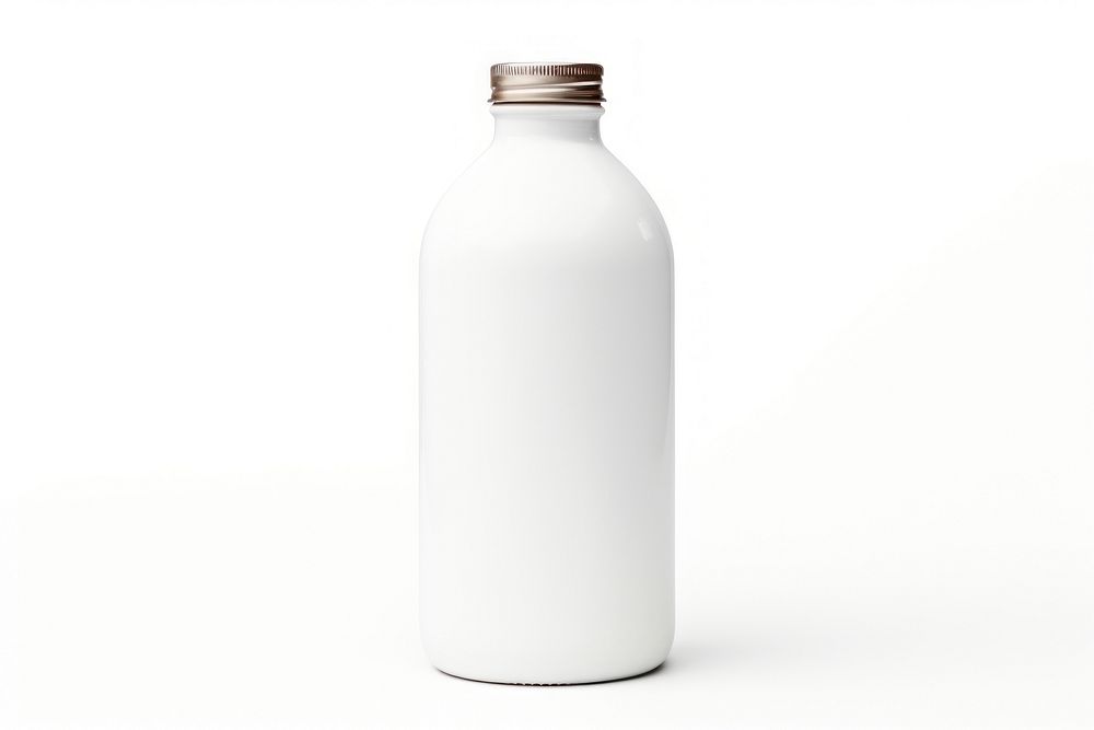 Bottle  drink white milk.