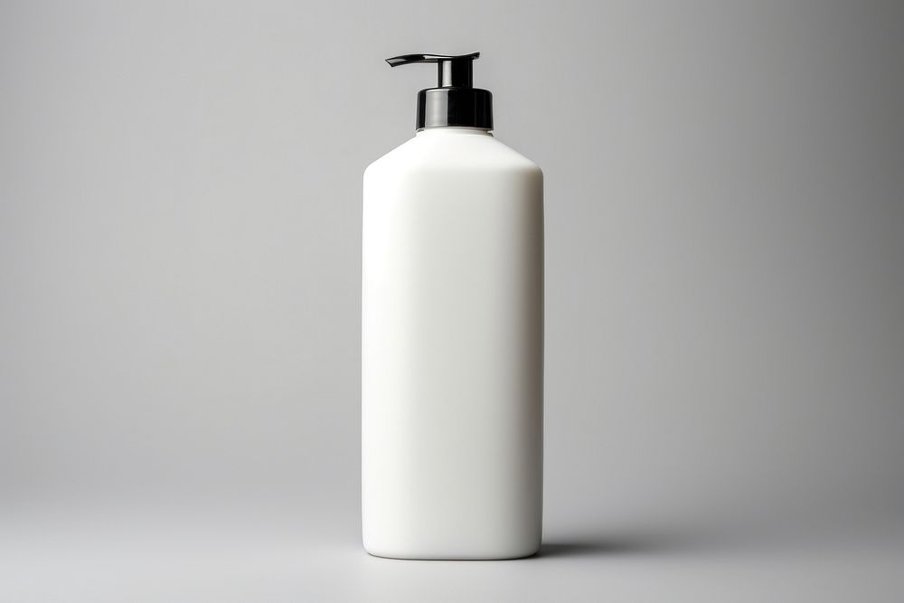 Body lotion  cylinder bottle white background.