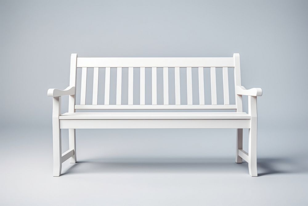 Bench  furniture white gray.