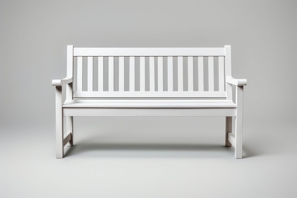Bench  furniture white gray.