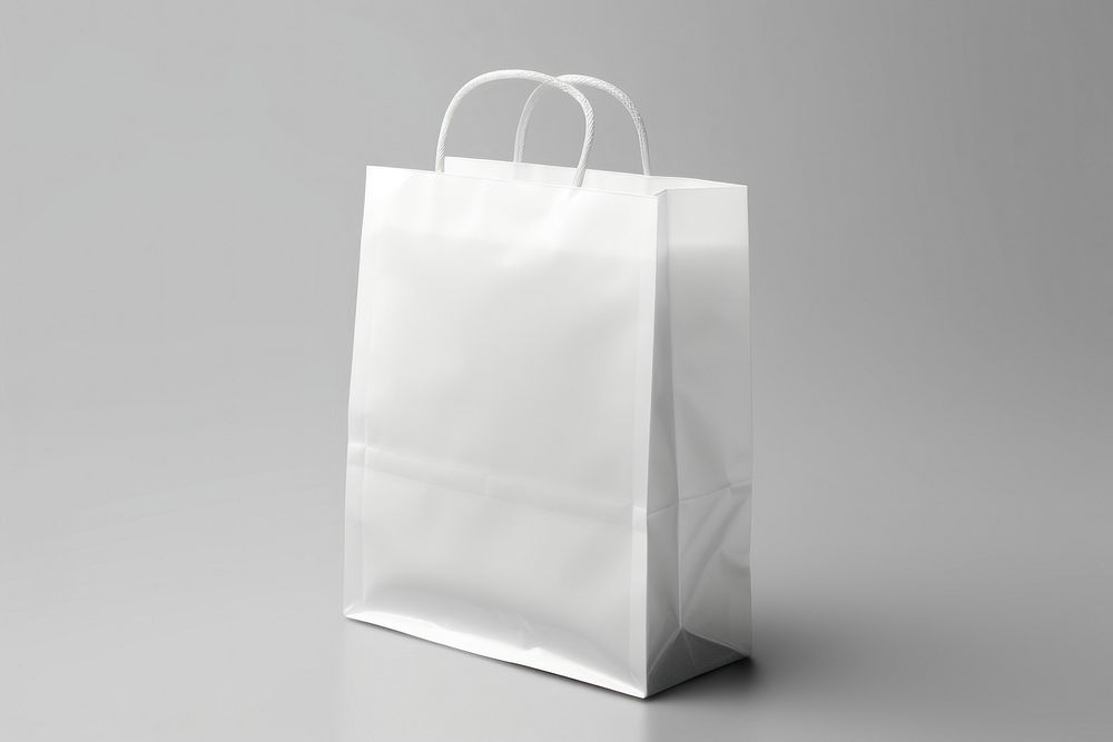 Food plastic bag  handbag white gray.