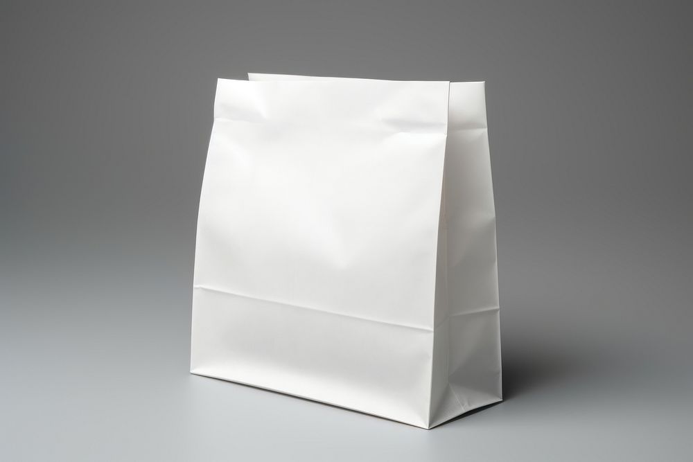 Food plastic bag  paper white gray.