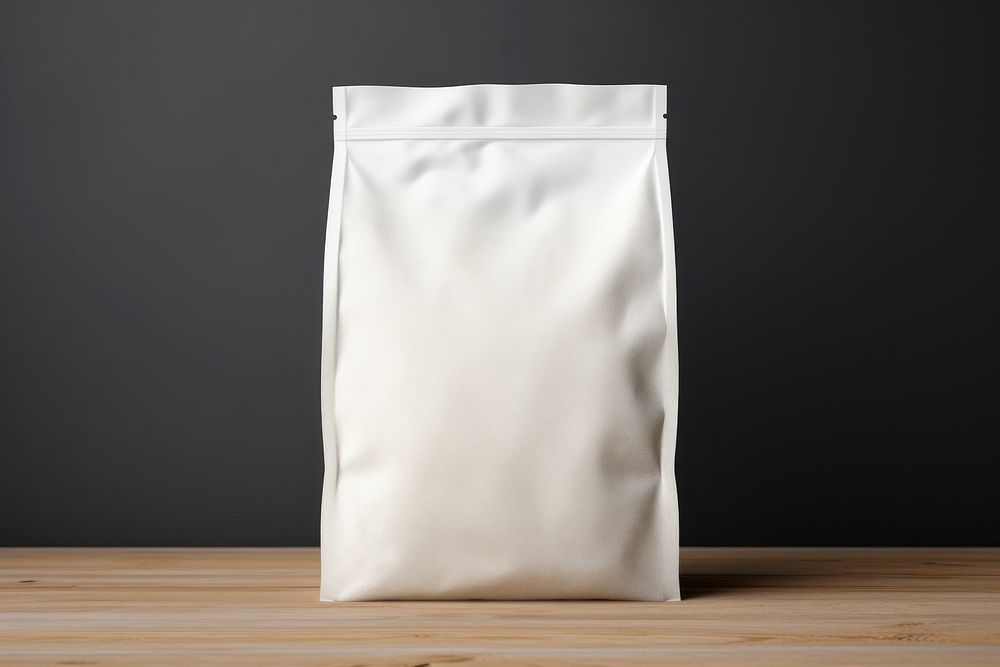 Flour bag  white crumpled absence.