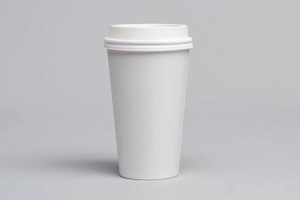 Plastic cup  coffee gray mug.