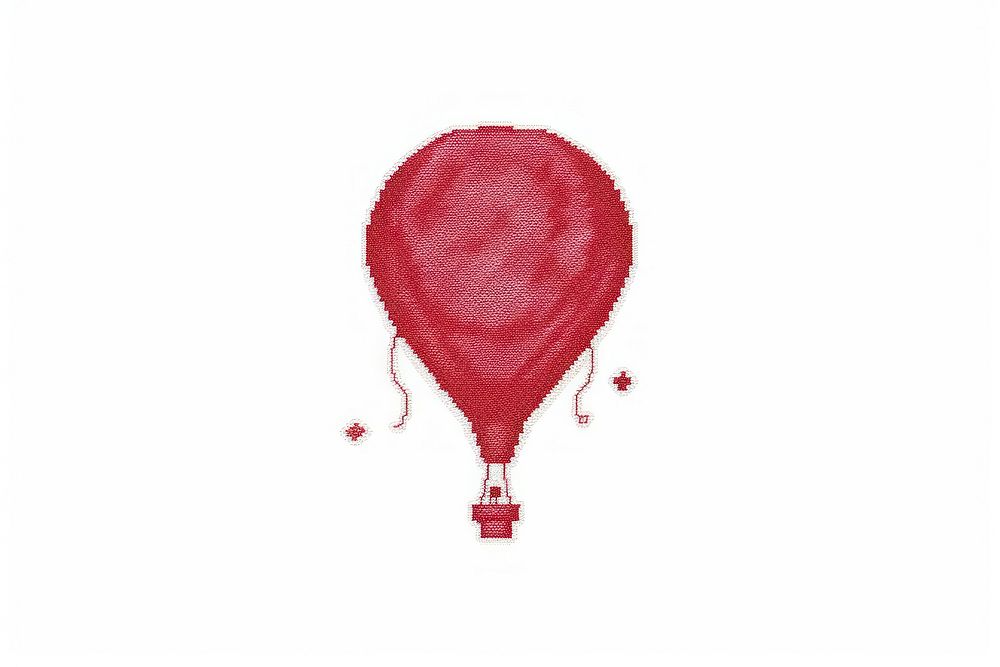 The balloon in embroidery style aircraft transportation celebration.