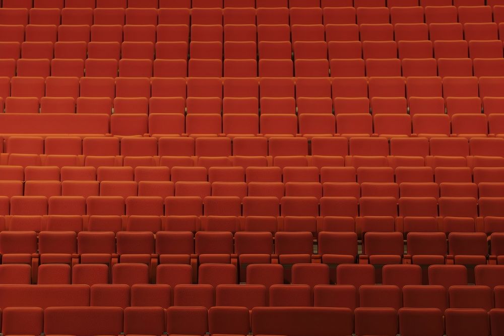 Red seats auditorium theater red. AI generated Image by rawpixel.
