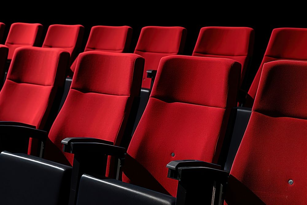Red seats theater chair red. AI generated Image by rawpixel.
