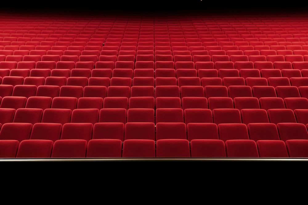 Red seats theater red backgrounds. AI generated Image by rawpixel.