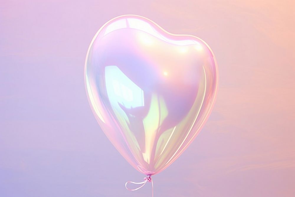 Reflective balloon celebration abstract floating.