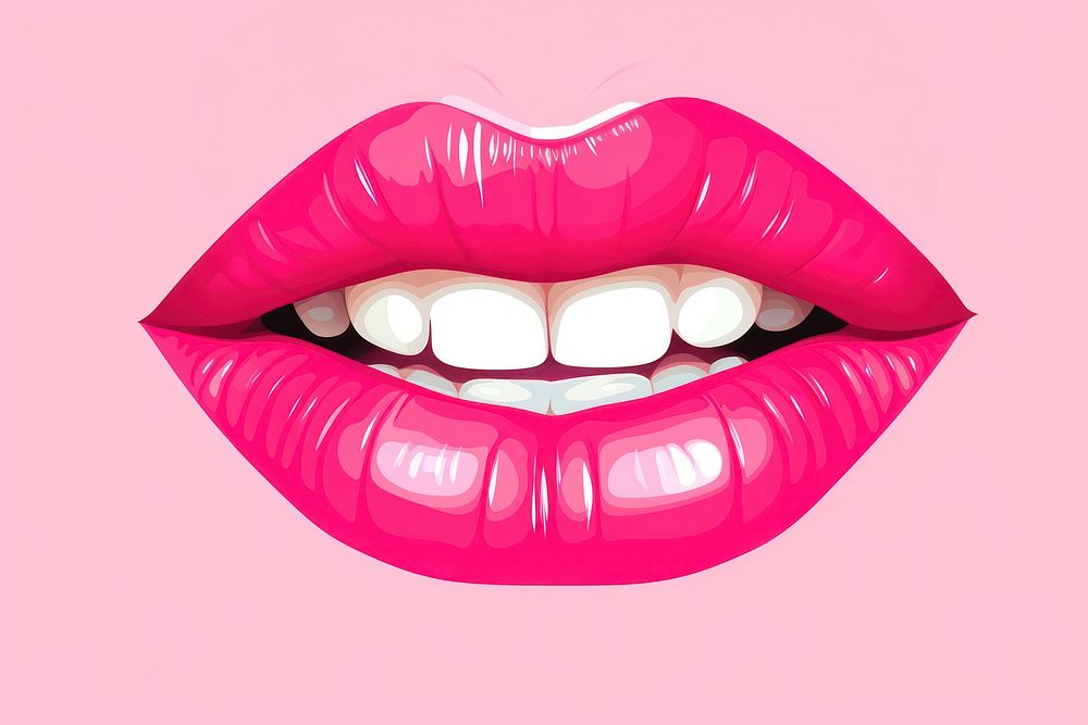 Lipstick kiss print teeth perfection medication.