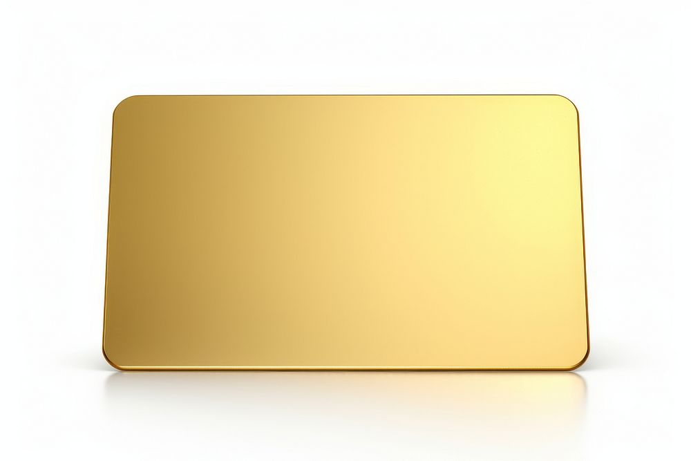 Name card gold shiny white background.