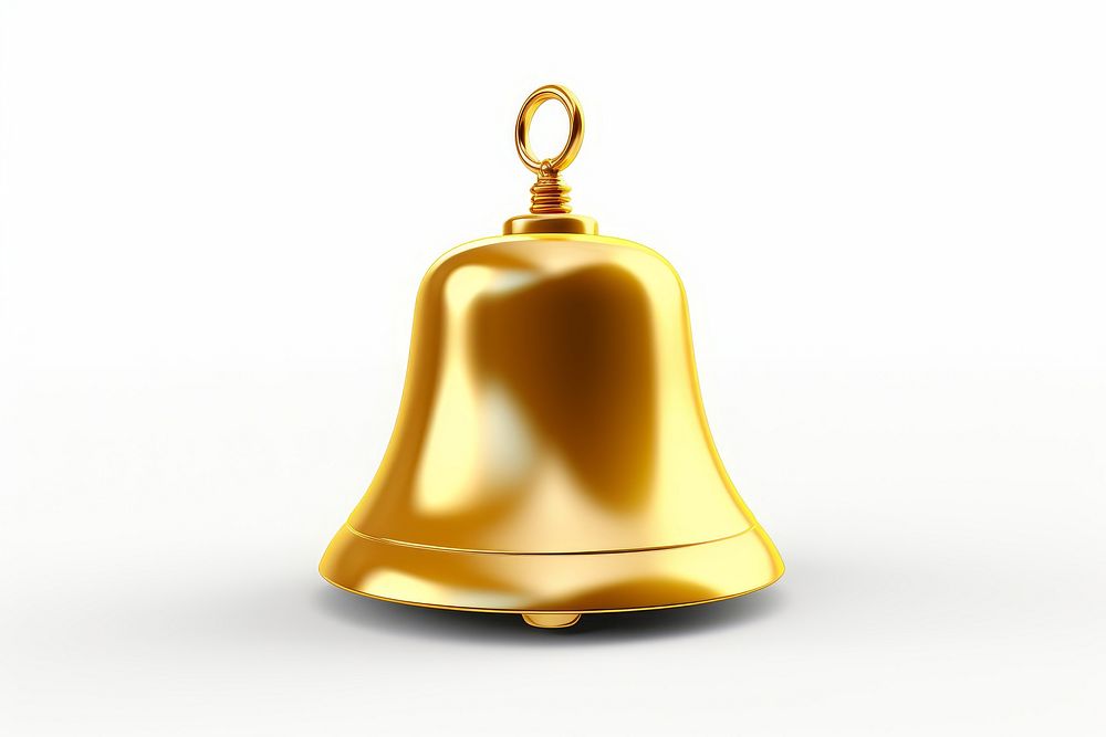Bell icon bell gold white background.