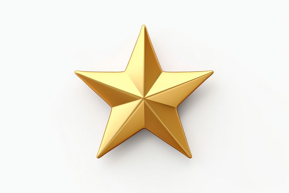 Star symbol shiny gold.