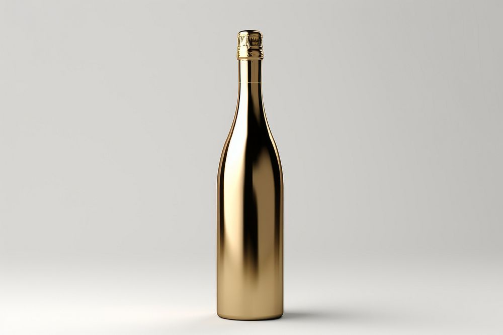 Wine bottle shiny drink gold.