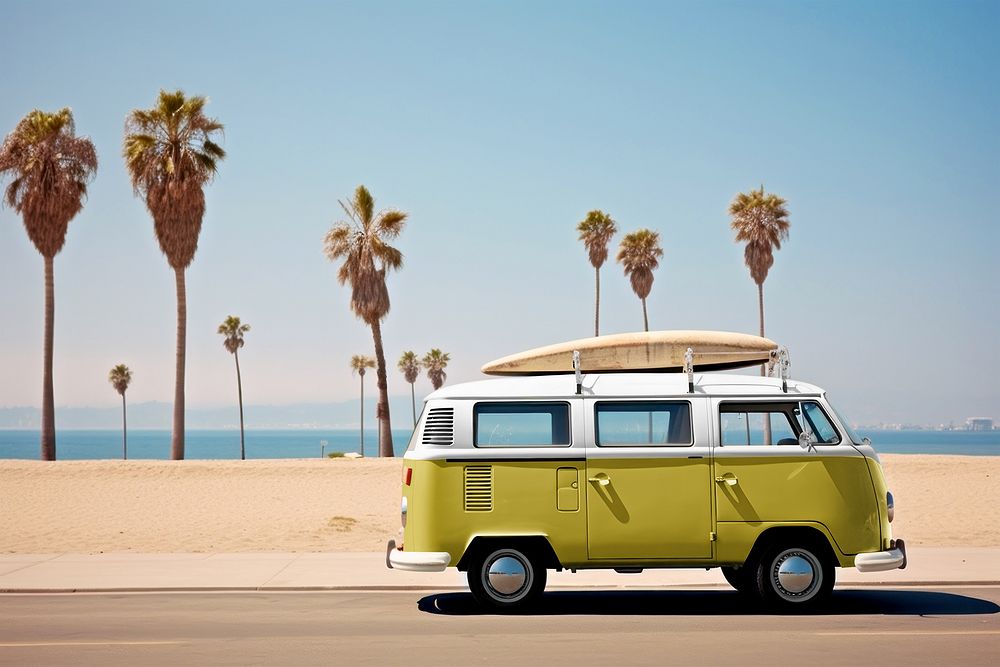 Microbus by the beach