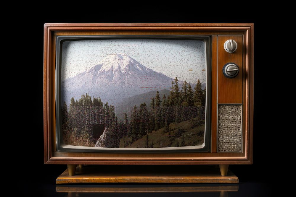 Vintage TV screen mockup psd