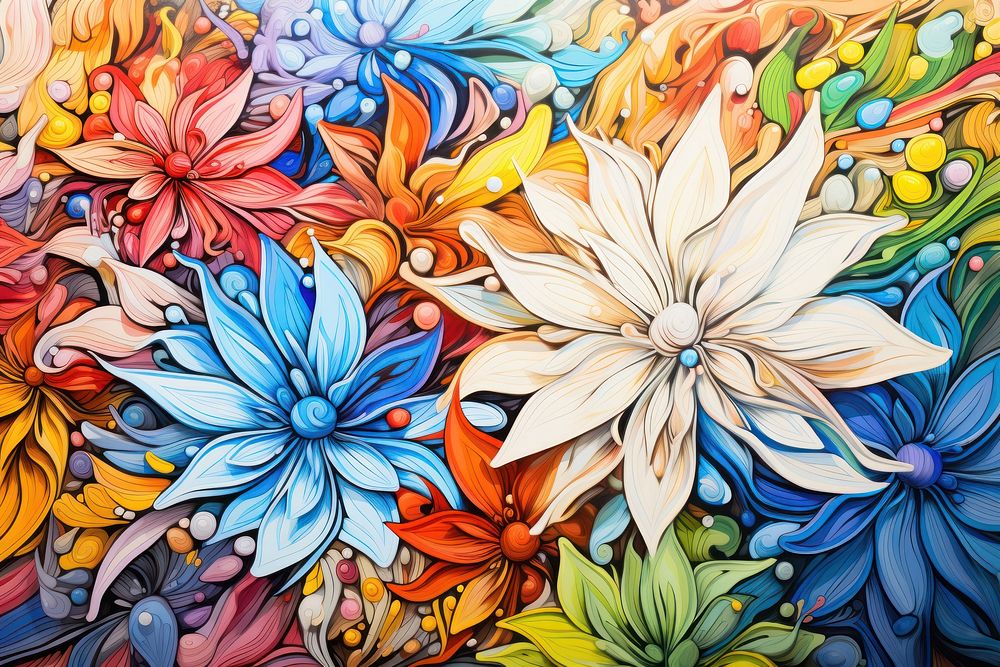 Floral patterns art backgrounds painting.