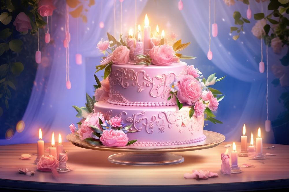 Cake on table party dessert wedding.