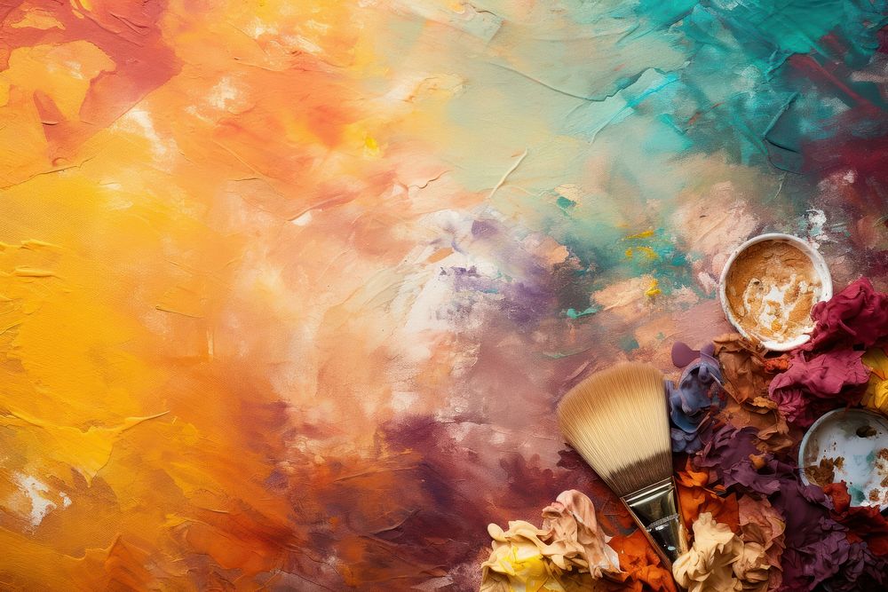  Colorful paint background brushstrokes art backgrounds. AI generated Image by rawpixel.