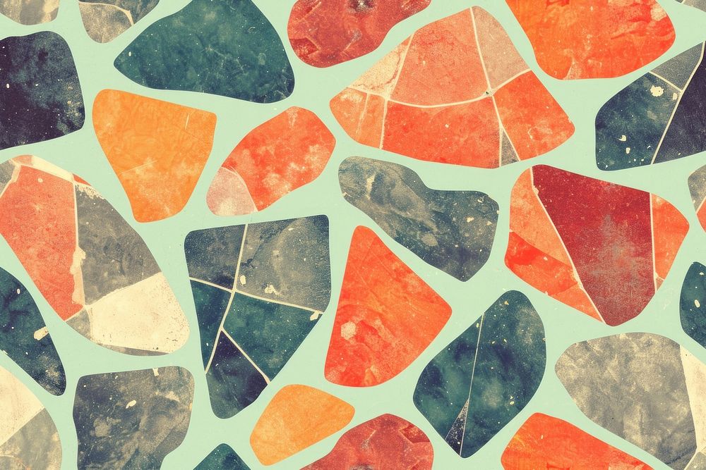 Tile of vibrant stones backgrounds shape accessories.