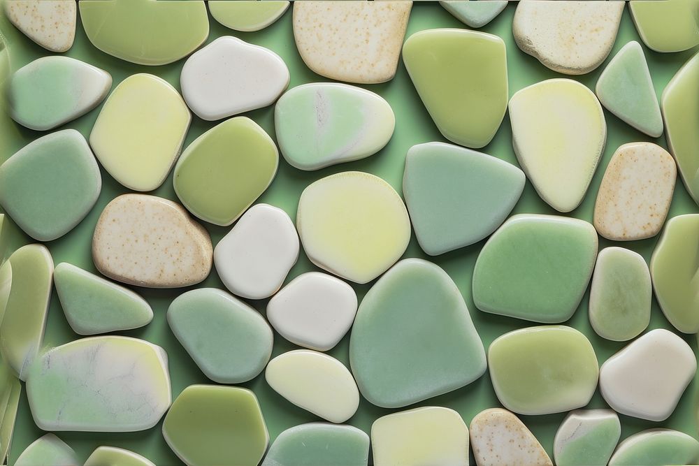 Tile of vibrant stones backgrounds shape green.