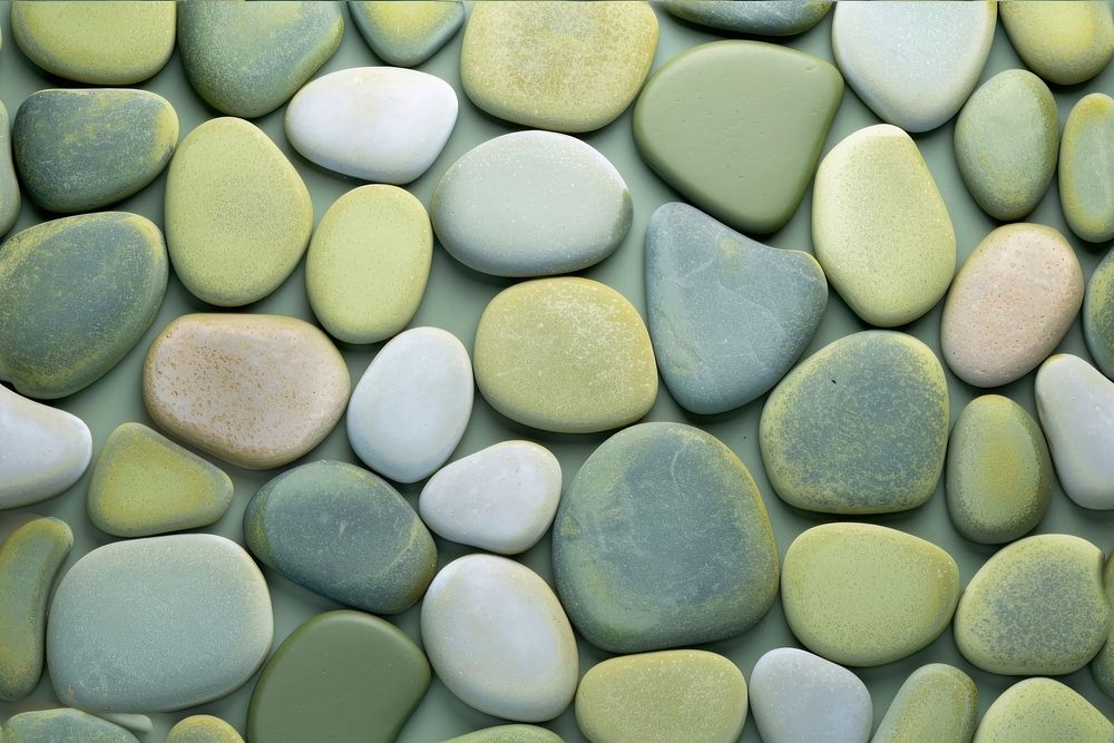 Tile of vibrant stones backgrounds pebble shape.