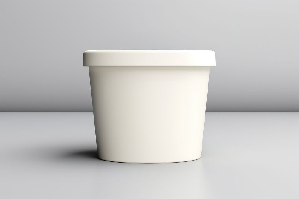 Ice cream tub packaging  simplicity gray cup.