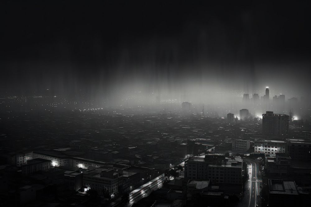 Dark background city architecture monochrome.