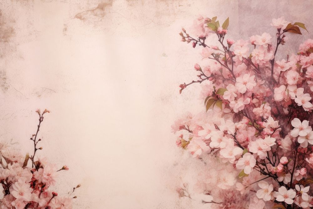 Cherry blossom festive border backgrounds painting flower.
