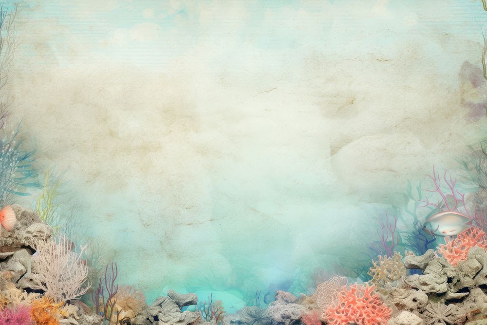 Sea life underwater border backgrounds outdoors nature.