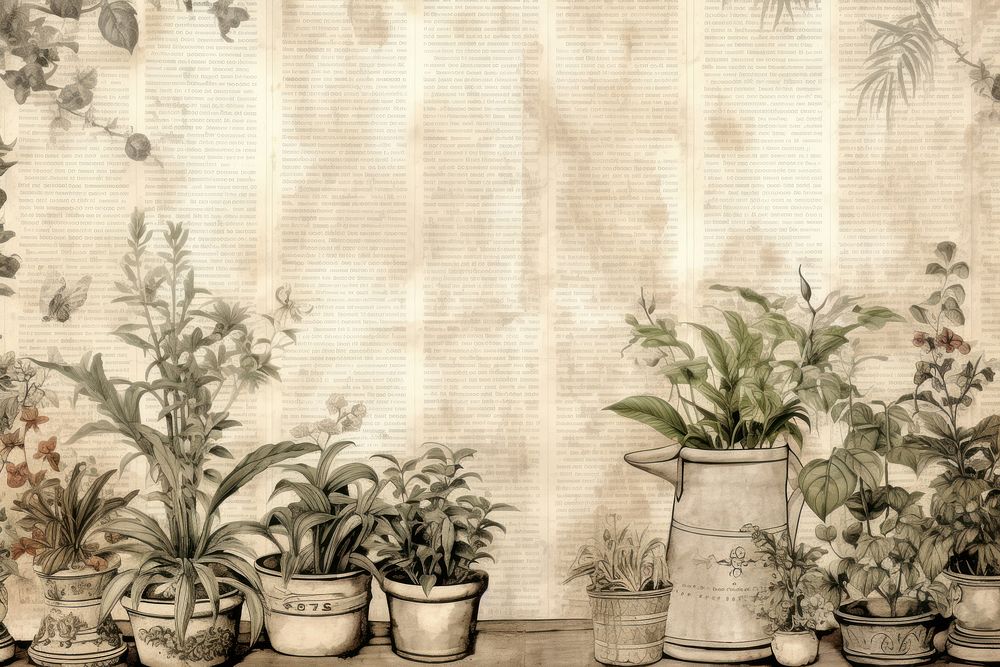 Potted plant border herbs architecture backgrounds.