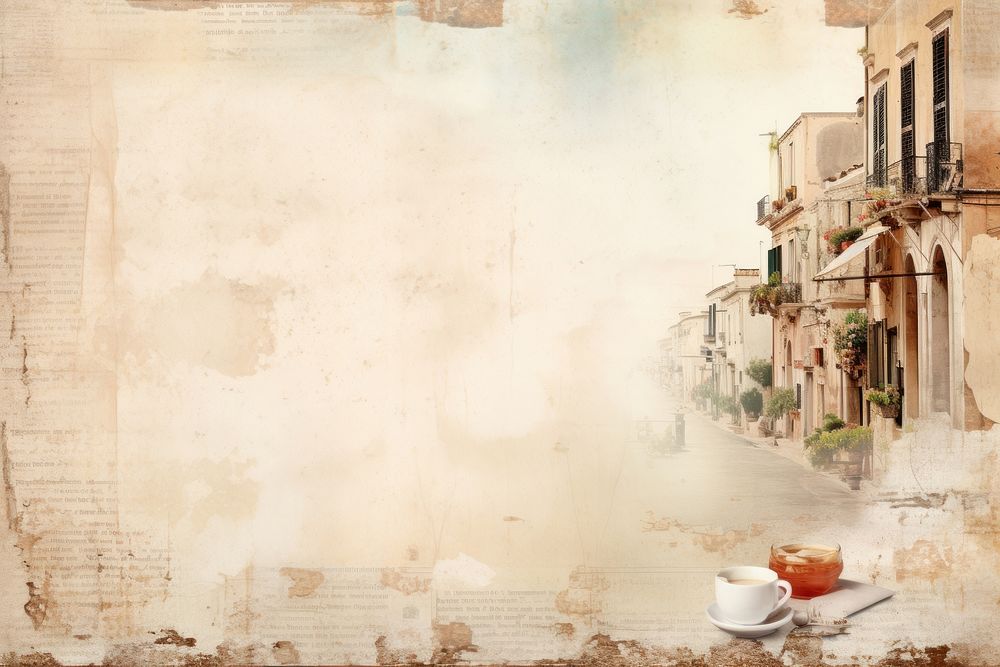 Italy cafe border backgrounds street paper.