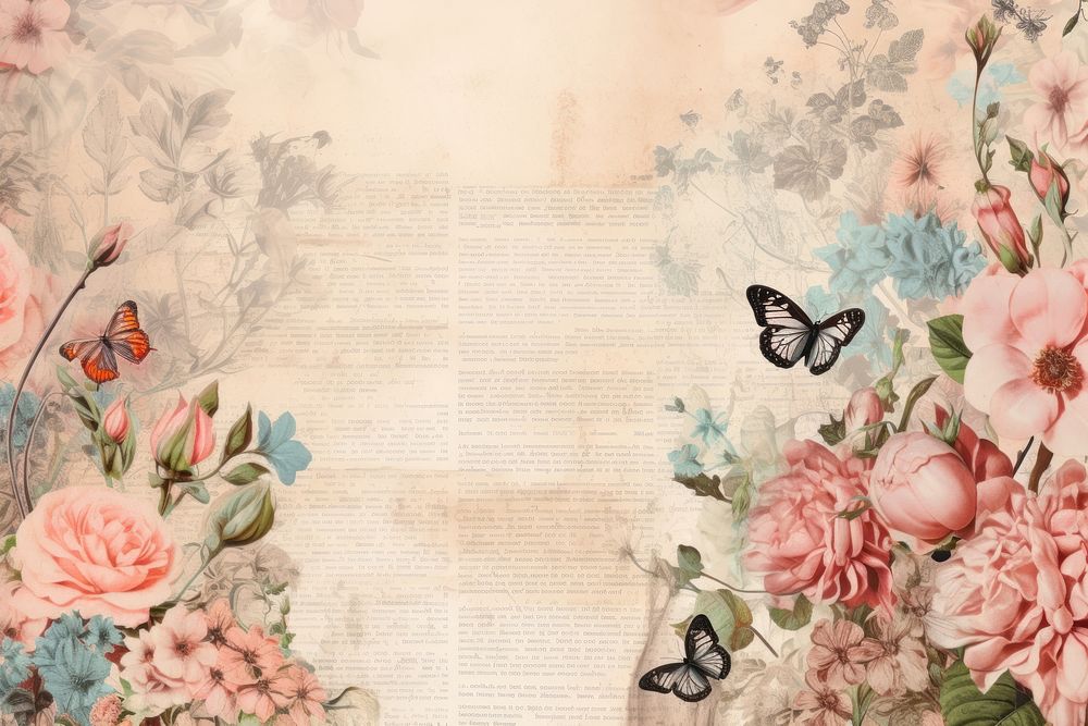 Love letter border backgrounds butterfly pattern.