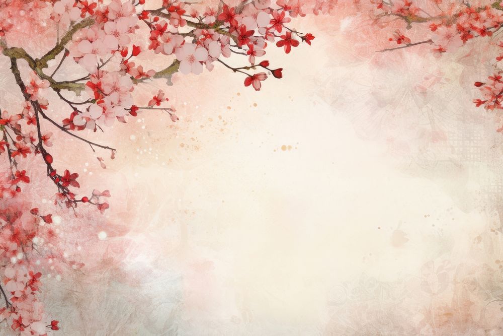 Cherry blossom festive border backgrounds outdoors flower.