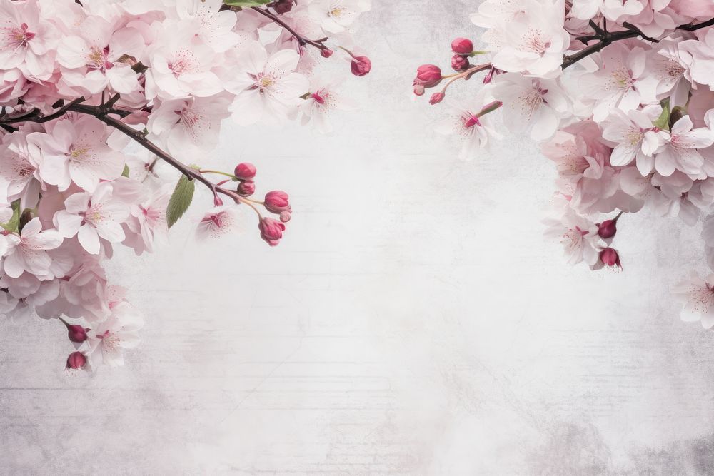 Dried cherry blossom border backgrounds outdoors flower.